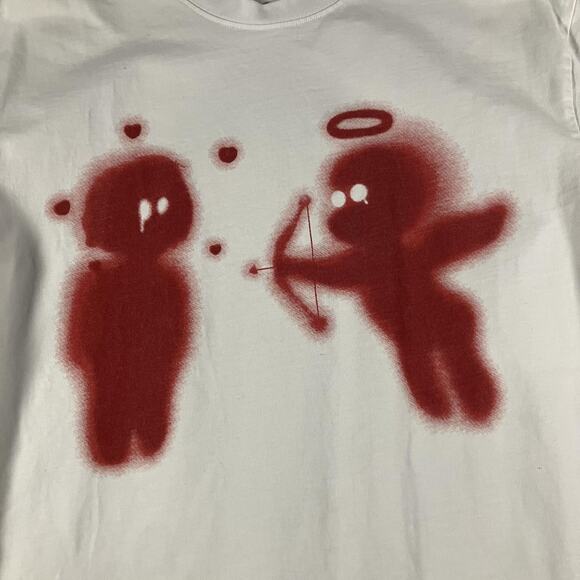 Elfric Eden Shirt Mens Medium White Cupid Angel Graphic Tee College Graduation - Picture 2 of 10